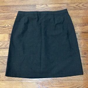 J. Crew Wool Blend Black Mini Skirt